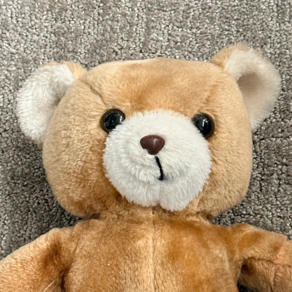 Vintage 1994 Commonwealth Teddy Bear Plush Tan White Stuffed Animal Toy